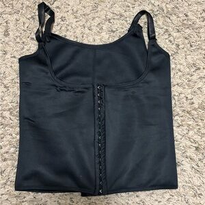 Black corset waist trainer Shapewear Tank Top Sz xl